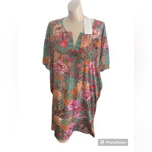 Love Kyla Joan Dress Cupra Multicolor Size S (oversize) NWT